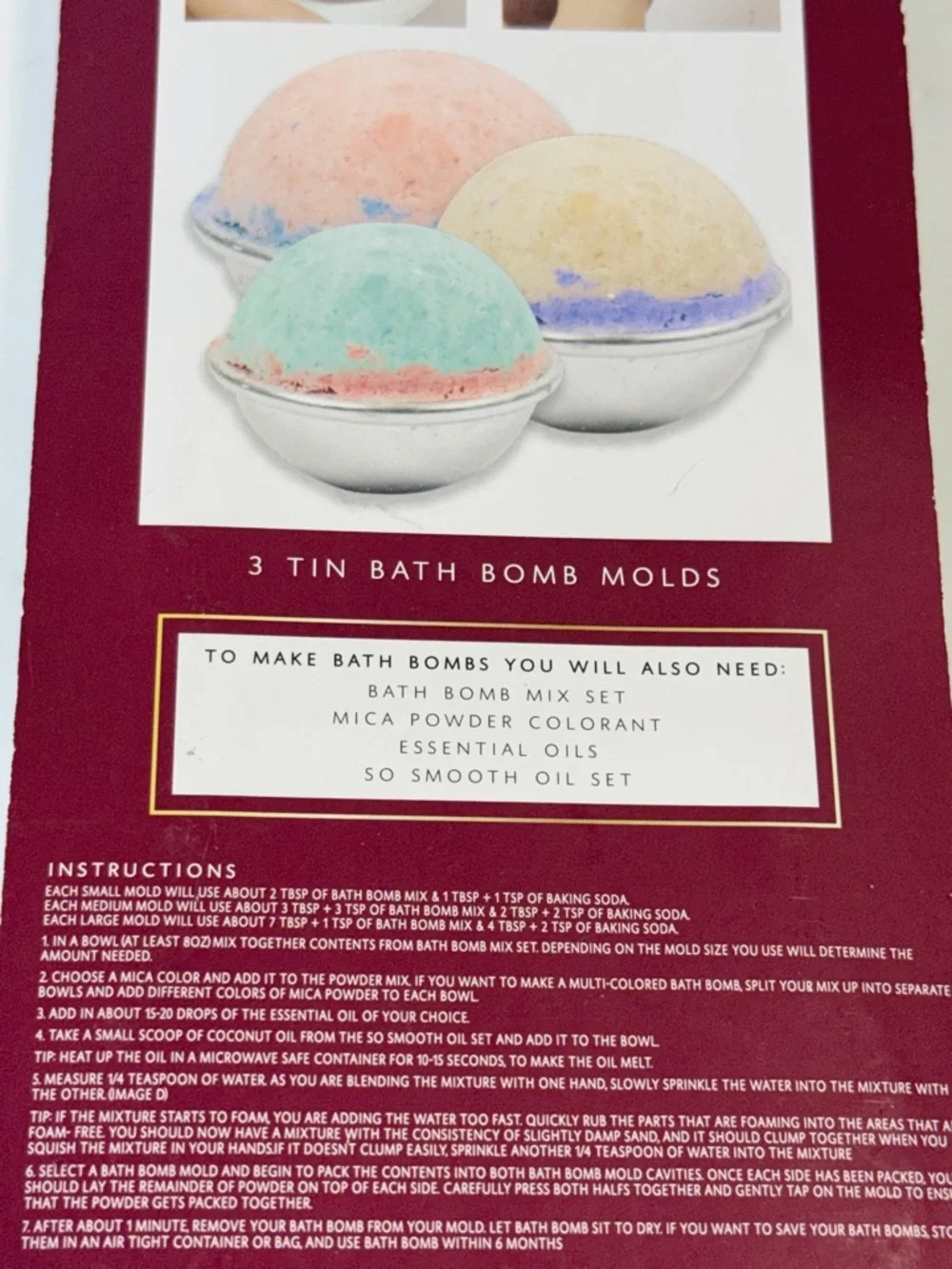 🆕 Creative You Bath Bomb Molds 3 Sizes Metal DIY Spa Kit Sphere 🆕 Sealed